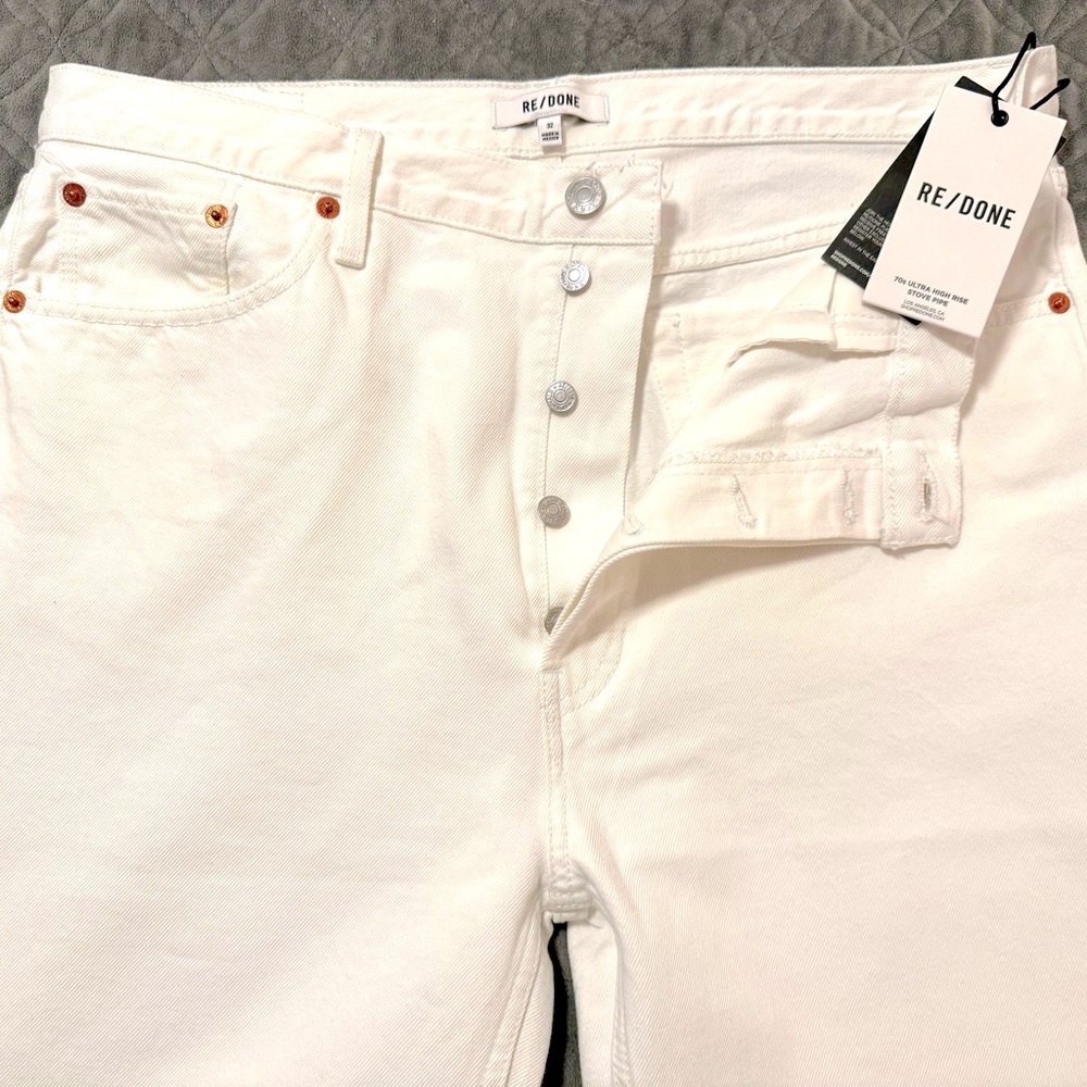 NWT Re/Done Ultra High Rise Stove Pipe Jeans 32